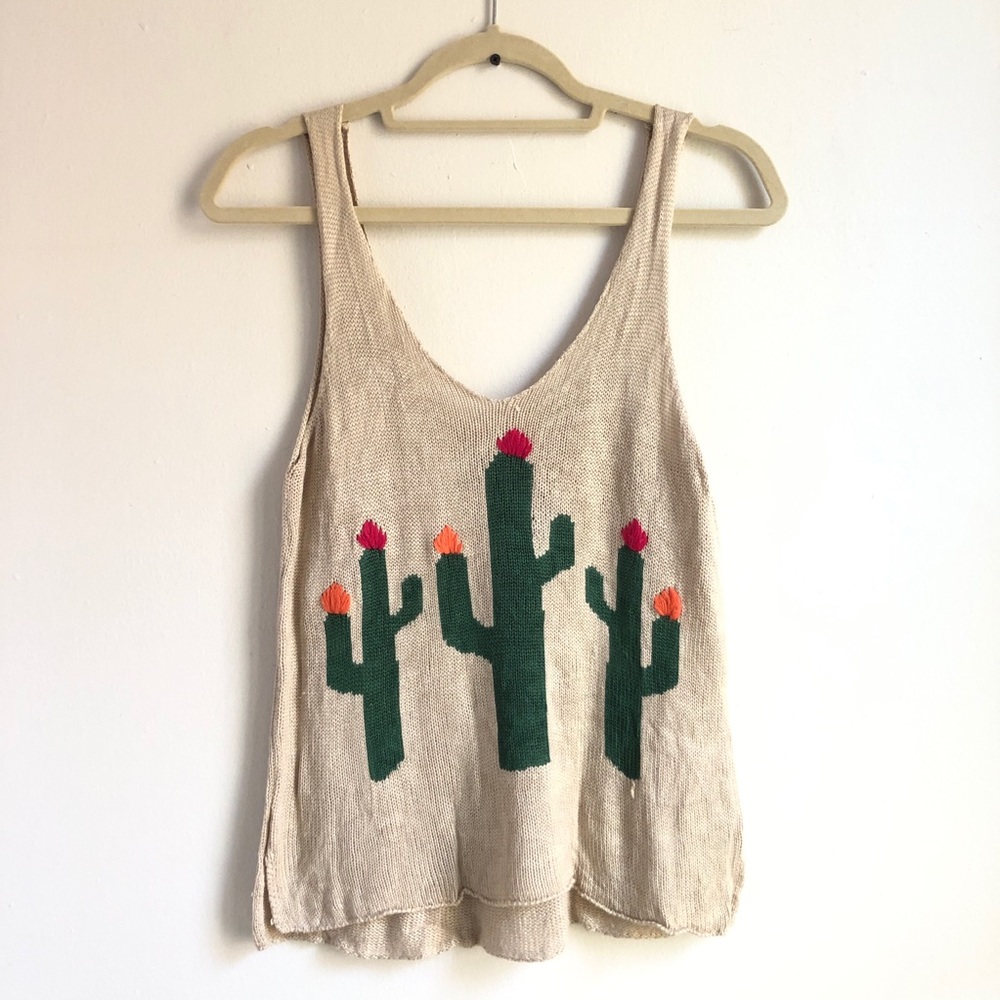 Show Me Your Mumu Cactus Sweater Tank - Small